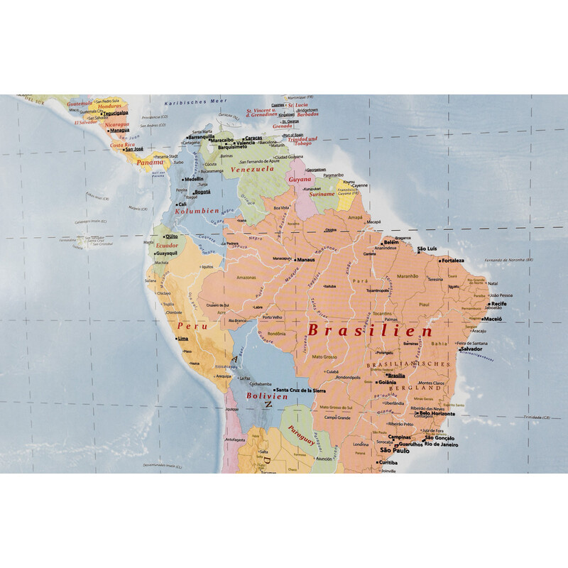 GeoMetro Världskarta politisch (144 x 103 cm)