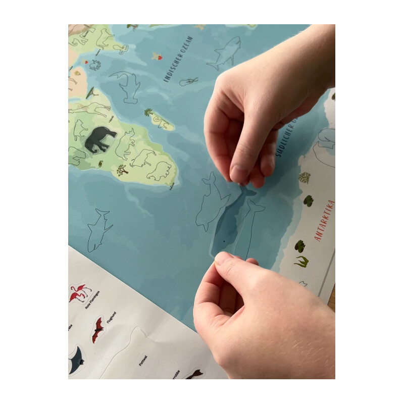 GeoMetro Barnkarta Djurens värld (84 x 60 cm)