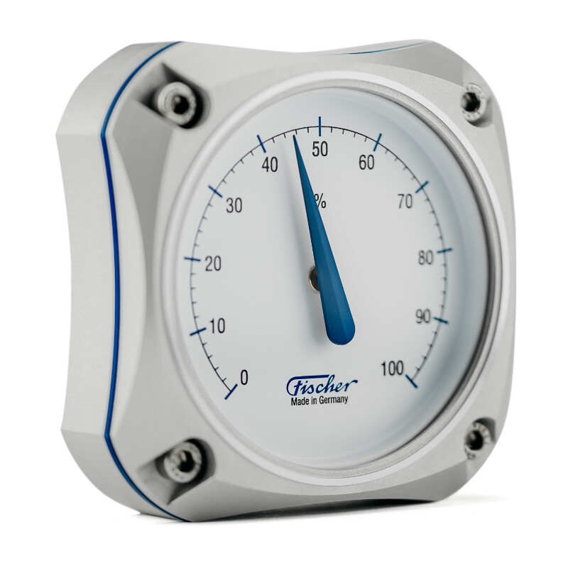 Fischer Väderstation Cockpit Hygrometer Silver Edition