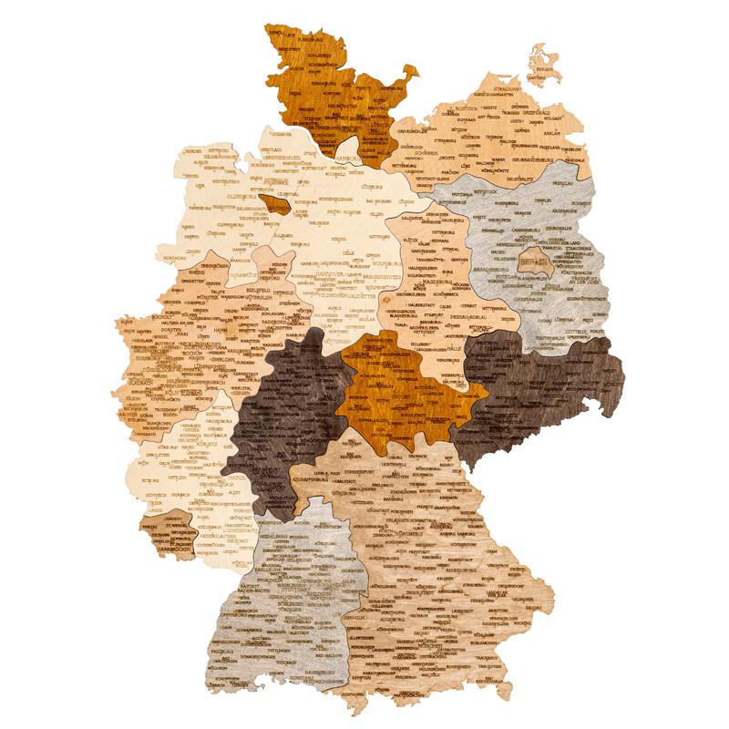 Abraham Wood Decor Karta Tyskland pussel i trä (60 x 80 cm)