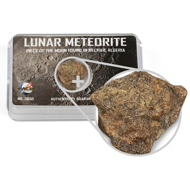 Top Meteorites Äkta månmeteorit Bechar Algeriet 1,25-1,75g