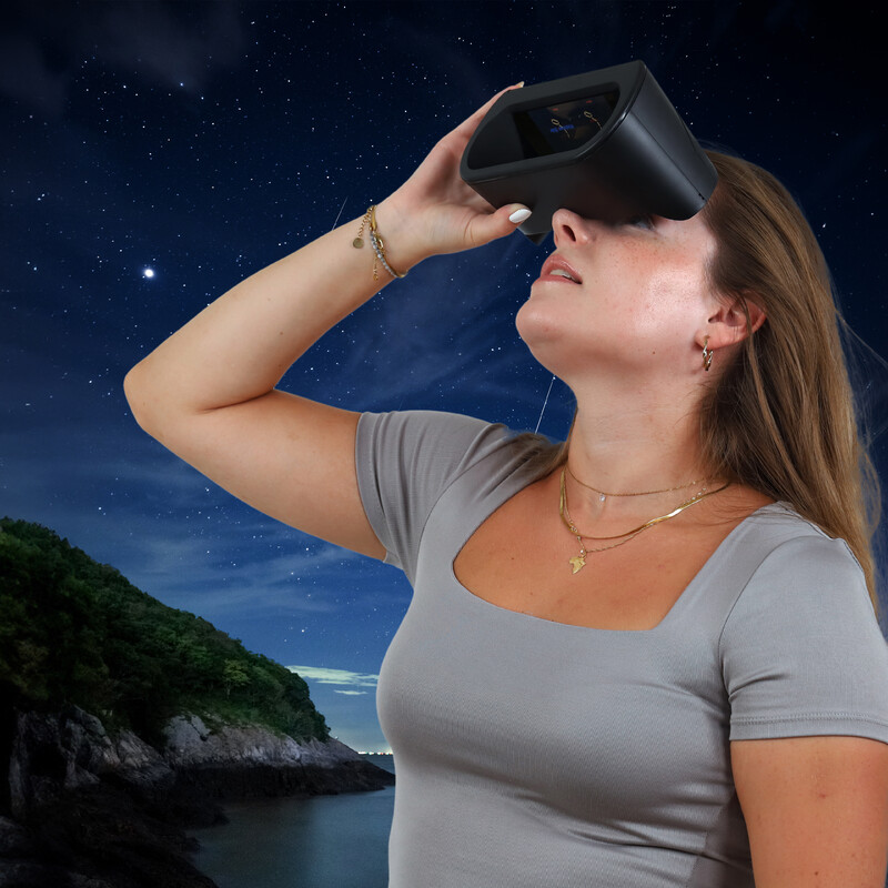 Omegon Personligt planetarium Universe2Go+ + Sonnenfinsternisbrille Solar Safe Deluxe