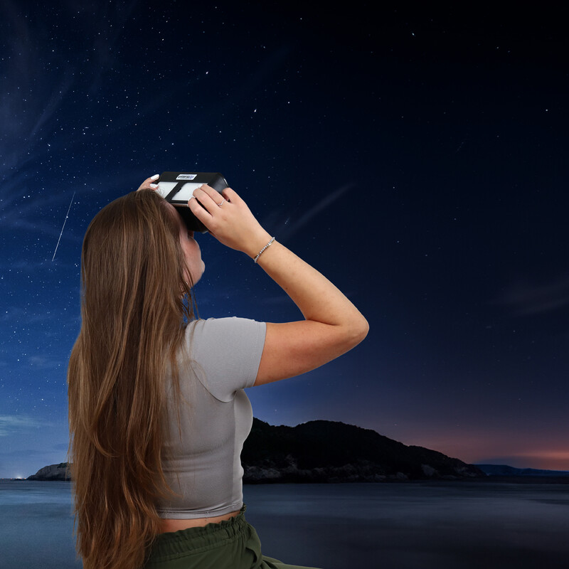 Omegon Personligt planetarium Universe2Go+ + Sonnenfinsternisbrille Solar Safe Deluxe