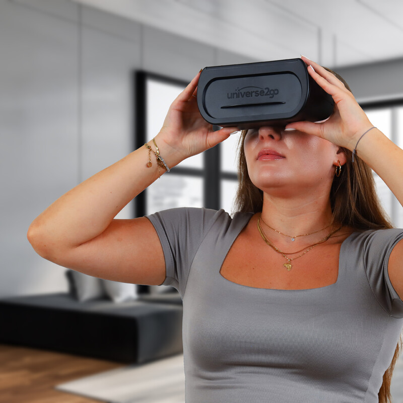 Omegon Personligt planetarium Universe2Go+ + solförmörkelseglasögon Solar Safe Deluxe