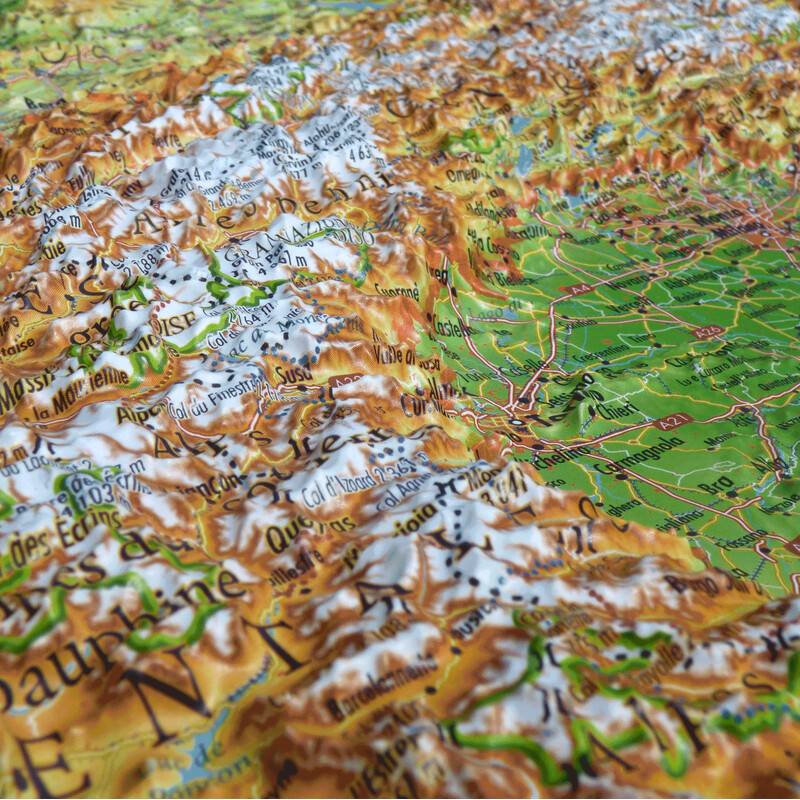 3Dmap Regionkarta Massif de L'Arc Alpin