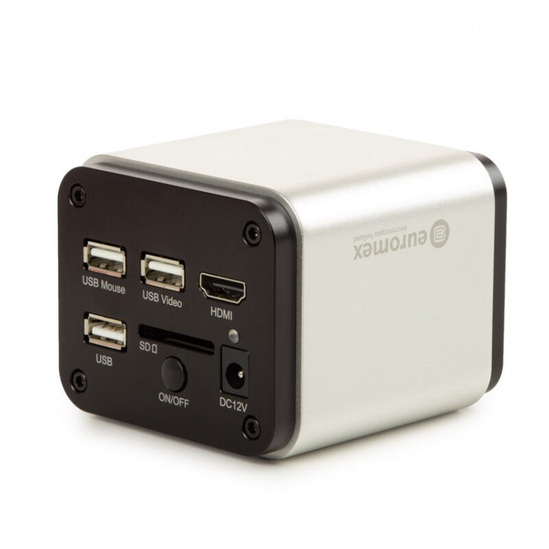 Euromex Kamera VC.3039-HDS, färg, 1/2,8", 1,45 µm, 60/30 fps, 8 MP, HDMI/USB, 13-tums HD-skärm