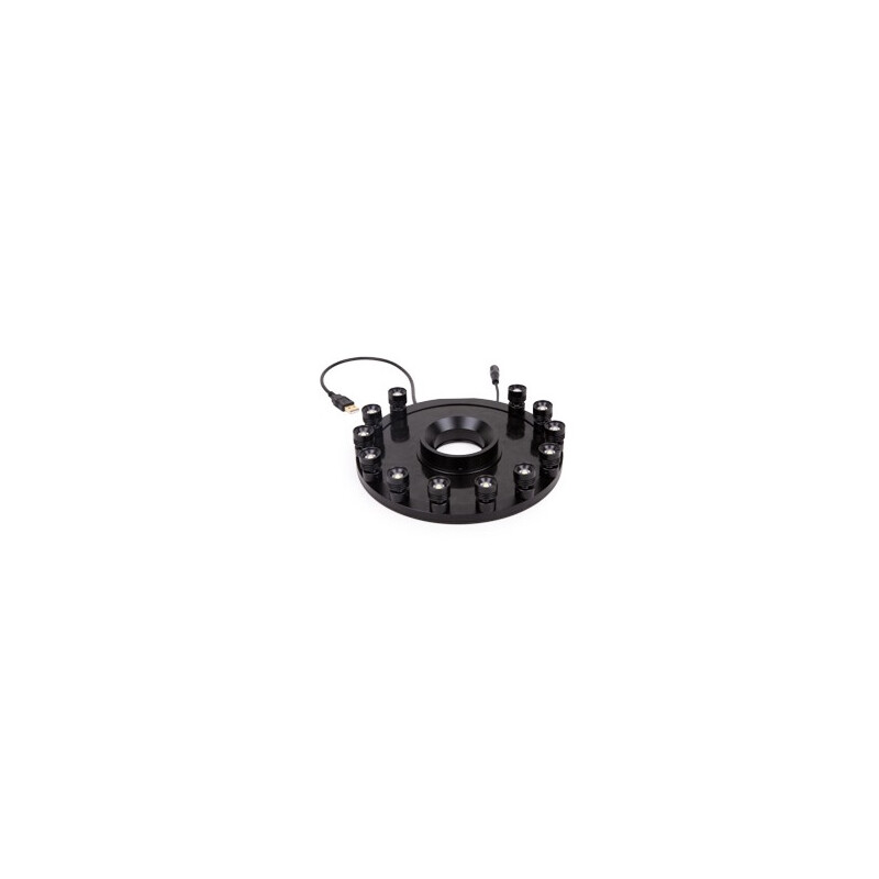 Euromex Ringlampa MZ.4735, 12x LED 1W, vinkeljusterbar