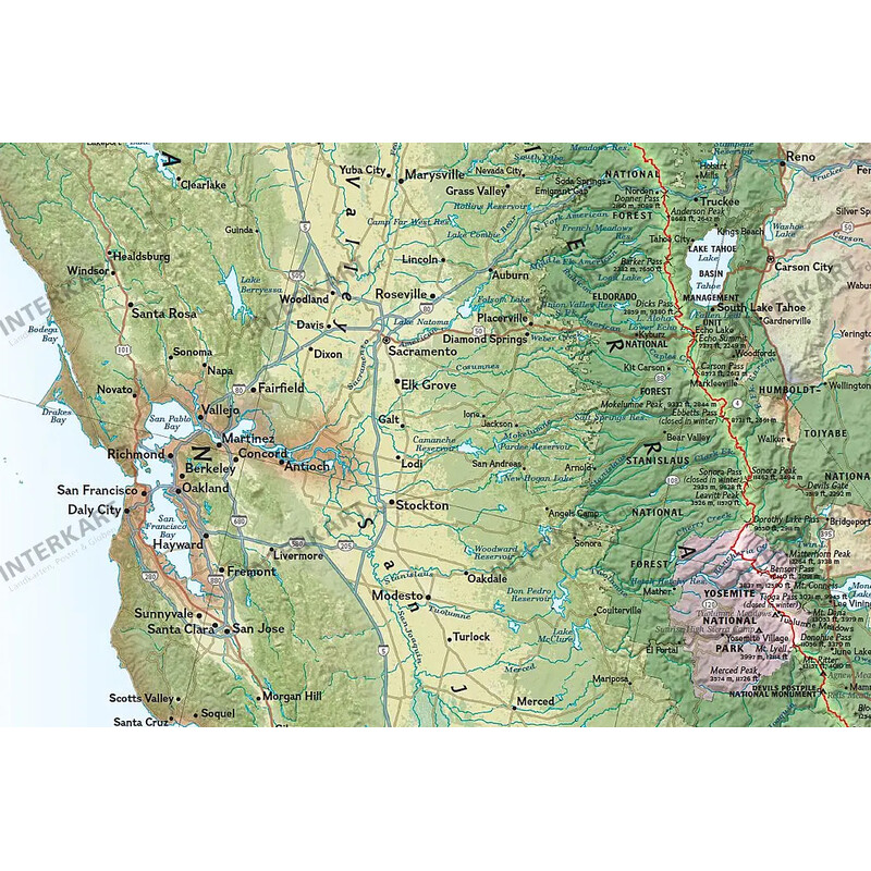 National Geographic Regionkarta Pacific Crest Trail (46 x 122 cm)