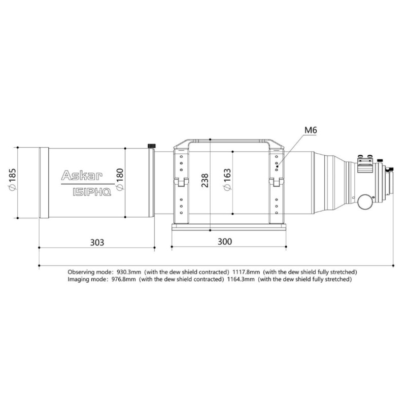 Askar apokromatisk refraktor AP 151/1057 151PHQ OTA