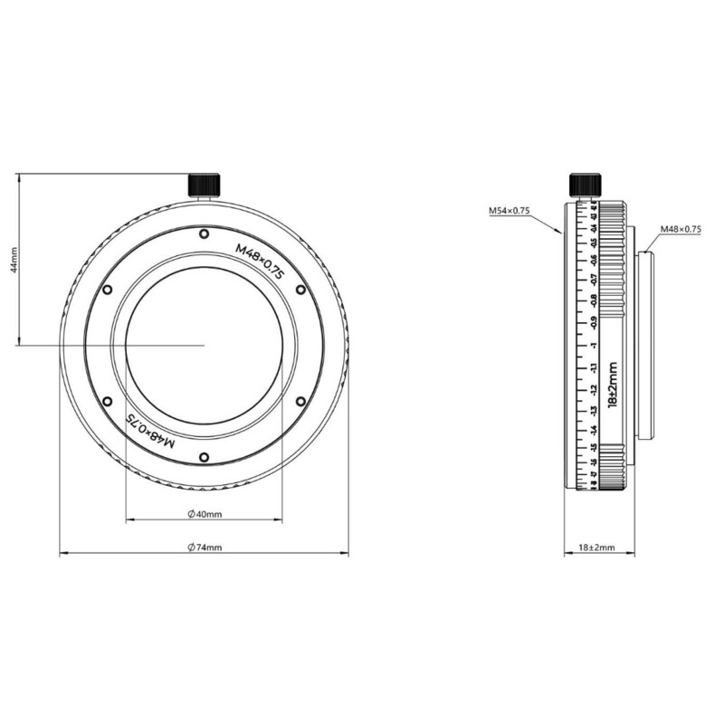 Askar Adapter för förlängningshylsa M48 & M54 16-20mm