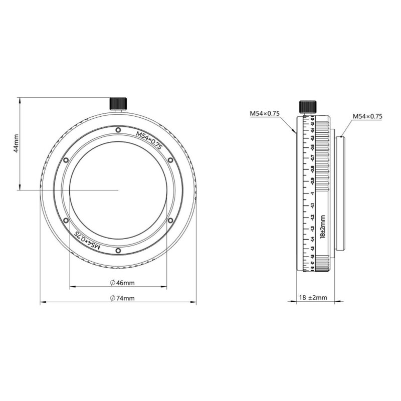 Askar Adapter för Förlängningshylsa M54/M54 16-20mm