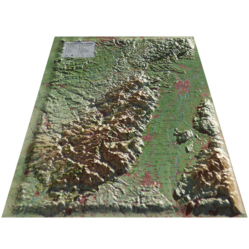 3Dmap Regionkarta Le Massif des Vosges