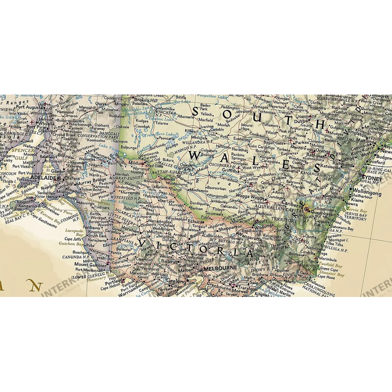 National Geographic Kontinentkarta Australien (77 x 69 cm)