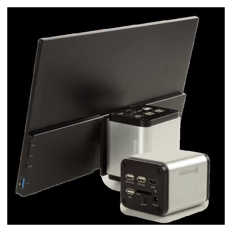 Euromex Kamera VC.3043 HDS, UHD, 8,3 MP, 1/1,8 tum, 4K-färgsensor, 13 tums pekskärm, 30fps HDMI, 20fps USB