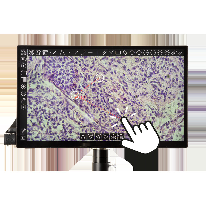 Euromex Kamera VC.3043 HDS, UHD, 8,3 MP, 1/1,8 tum, 4K-färgsensor, 13 tums pekskärm, 30fps HDMI, 20fps USB