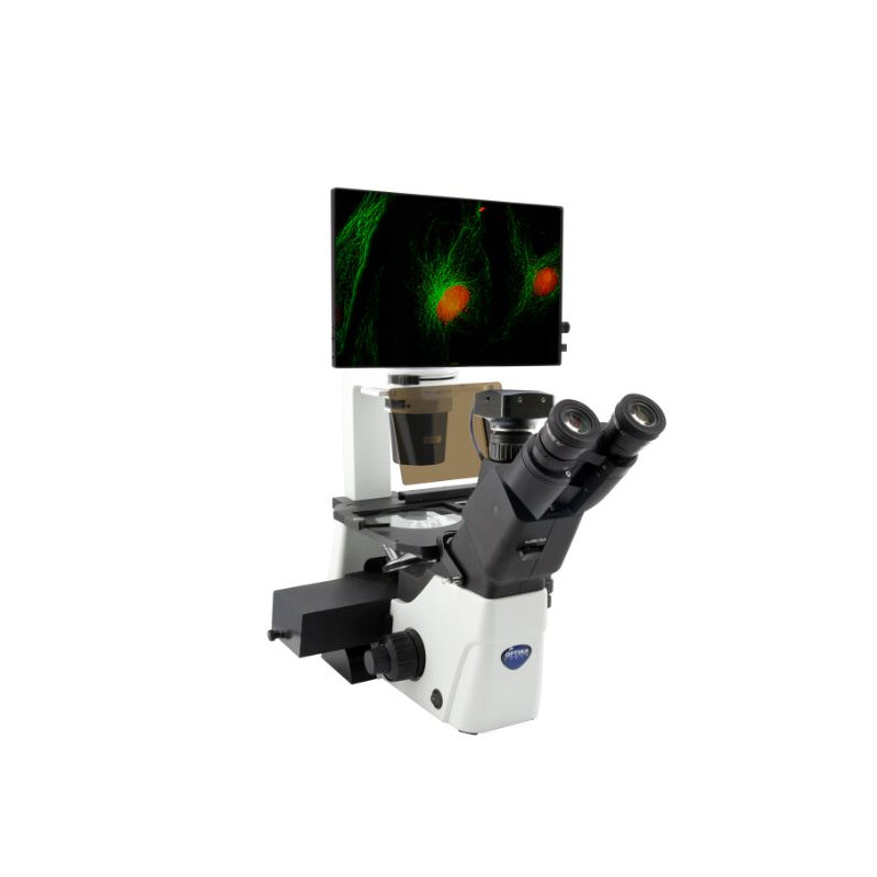 IM-300LD4D digitalt inverterat LED-fluorescensmikroskop, 400x, IOS LWD PLAN F, 4 tomma filterslots