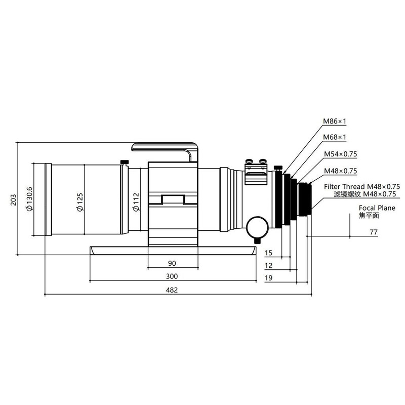 Sharpstar Apokromatisk refraktor AP 100/550 Z4 OTA