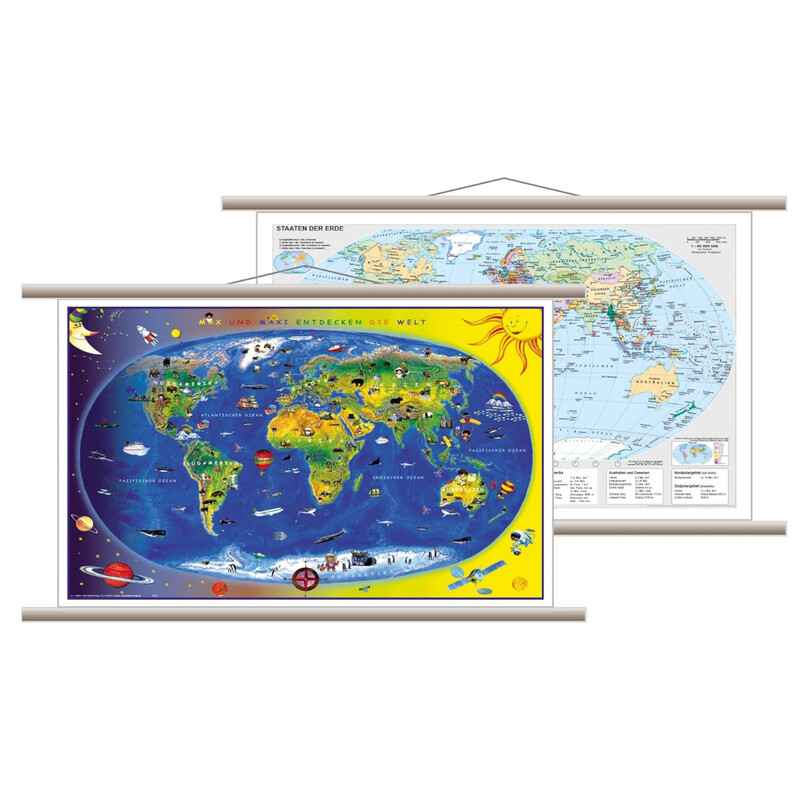 Stiefel Barnkarta Kinderweltkarte & Staaten der Erde (59 x 42 cm)