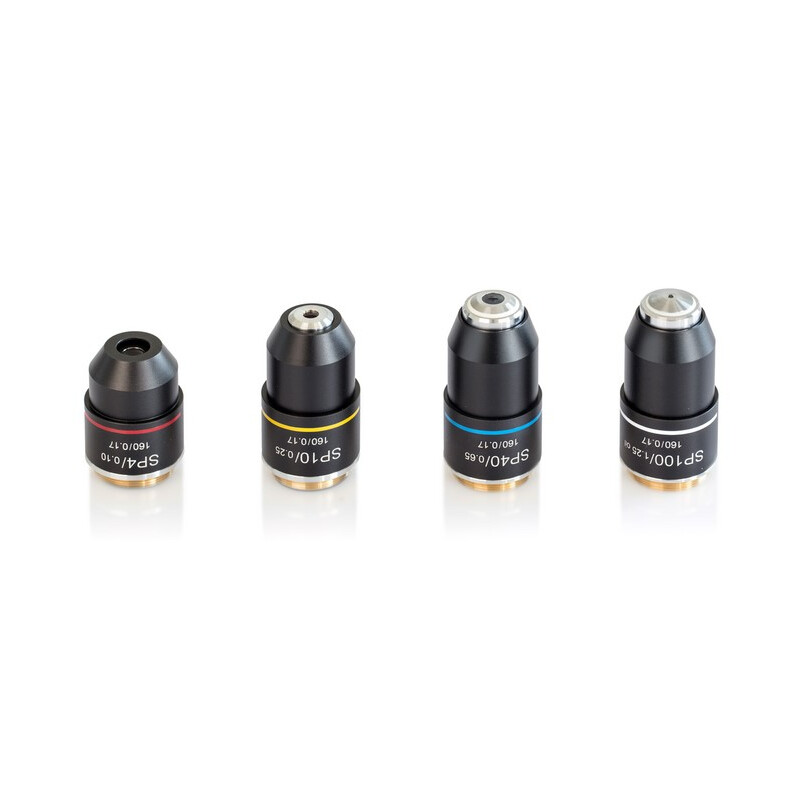 Kern Objektiv, OBB-A1565, e-plan, achro, 100x/1,25, olja, w.d. 0,07mm, fjäderbelastad, anti-fungus