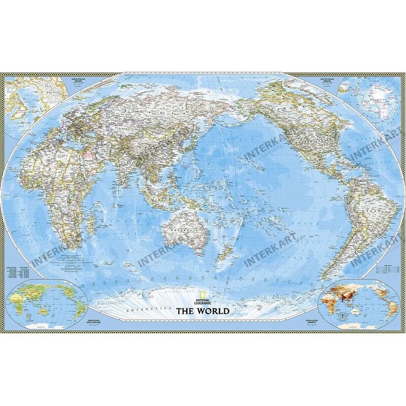National Geographic Världskarta politisk (117 x 76 cm)