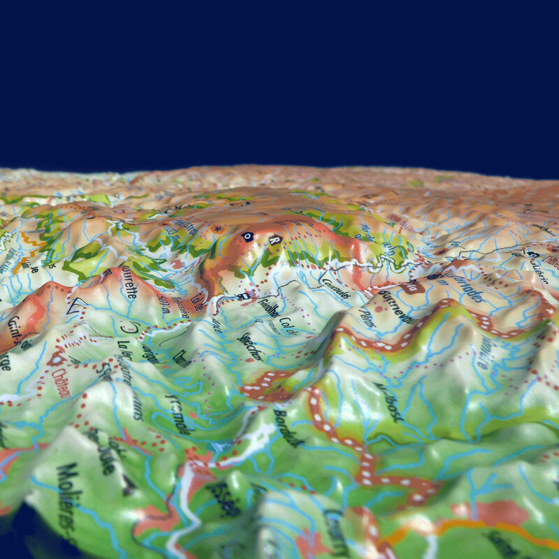 3Dmap Regionkarta de la Lozère