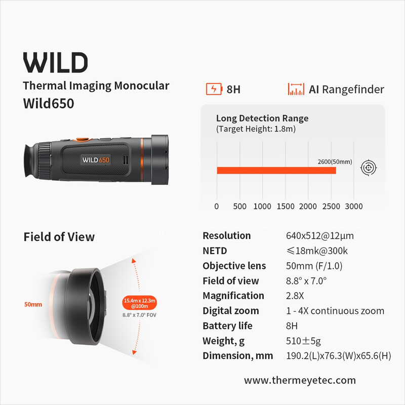 ThermTec Värmekamera Wild 650