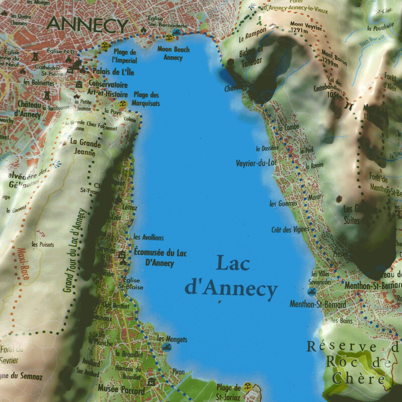 3Dmap Regionkarta Le Lac d'Annecy
