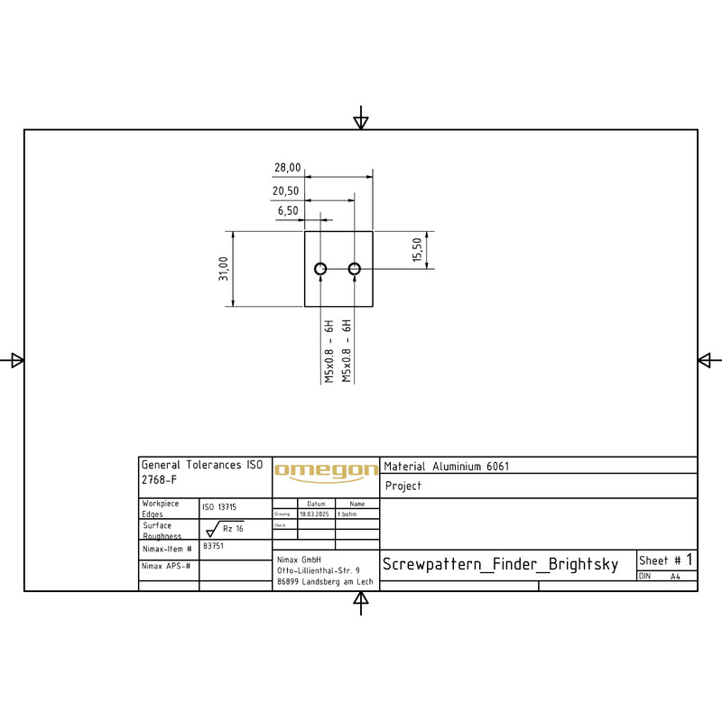 Omegon kikare Brightsky ED-APO 22x70 - 90°