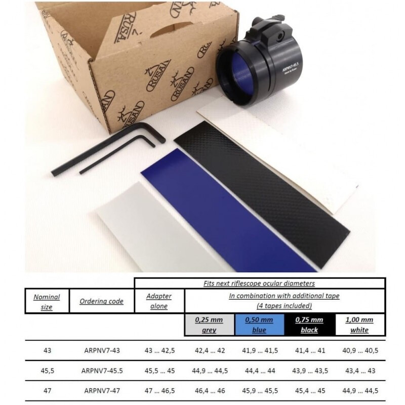 Rusan Okularadapter Adapter ARPNV för Pard A/V för okulardiameter 44,5-47 mm