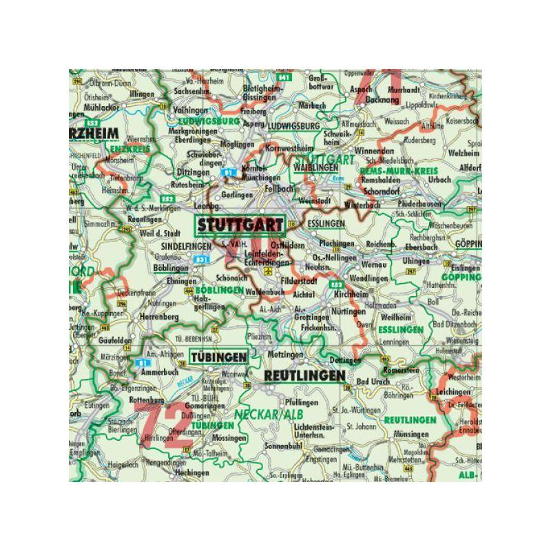 Bacher Verlag Organisationskarta över hela Tyskland, stor