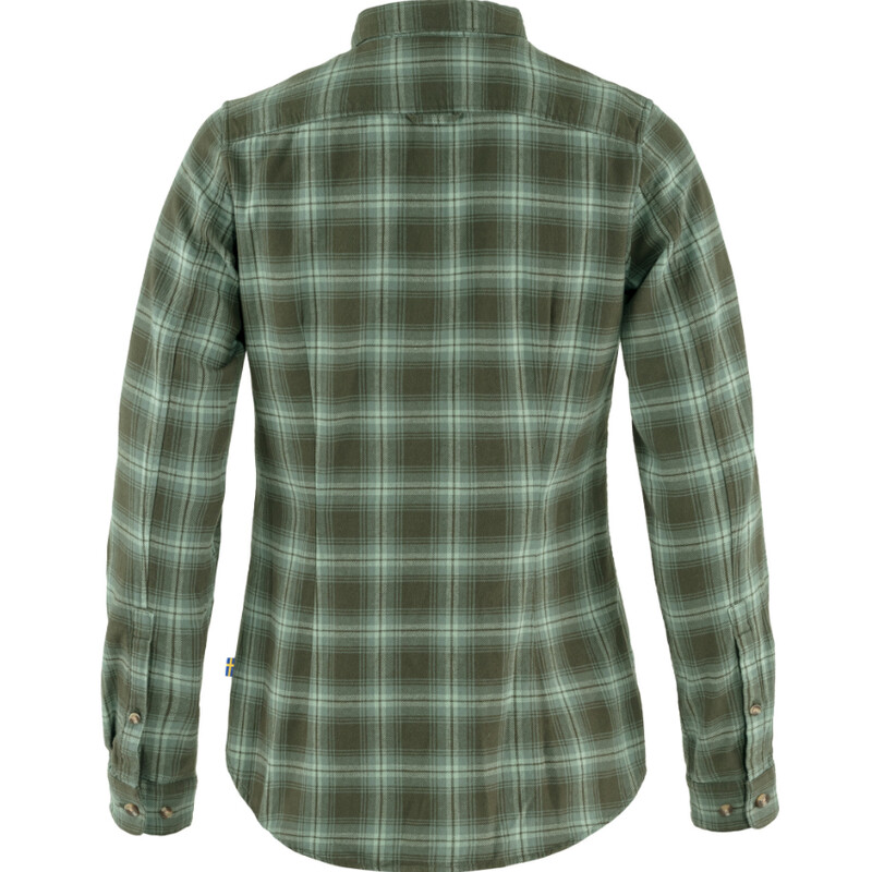 Fjällräven Övik Flanellskjorta W, 662-614 Deep Forest-Patina Green, M