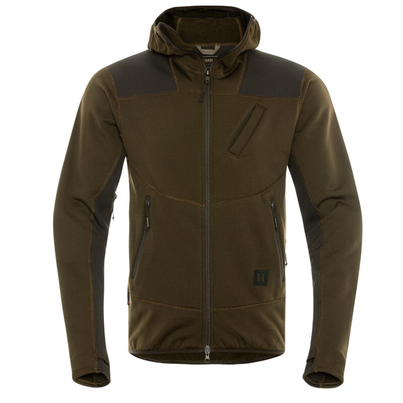 Härkila Deer Stalker Fleece Hoodie, Willow green/Shadow brown storlek L