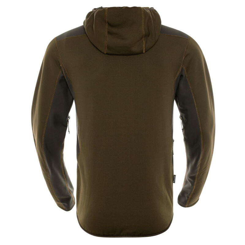 Härkila Deer Stalker Fleece Hoodie, Willow green/Shadow brown storlek L