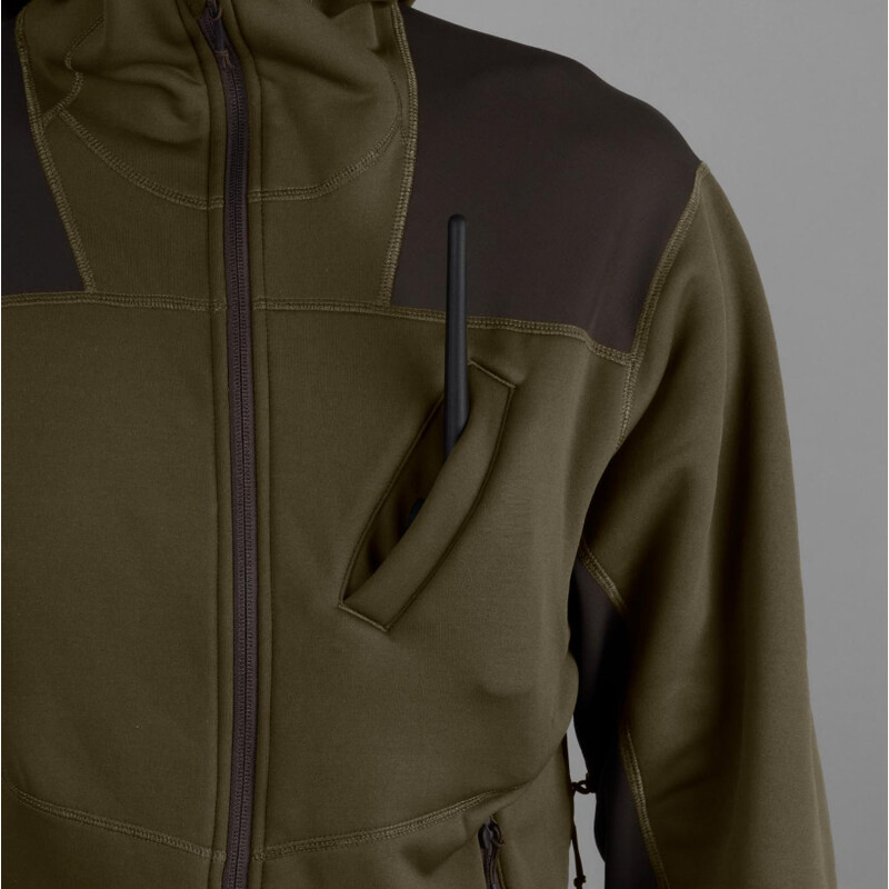 Härkila Deer Stalker Fleece Hoodie, Willow green/Shadow brown storlek L
