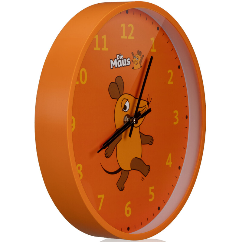 DieMaus Väggklocka för barn orange