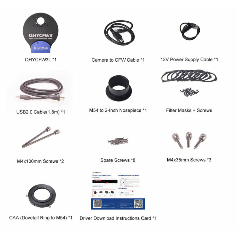 QHY Filterhjul CFW3L 7x 50 mm