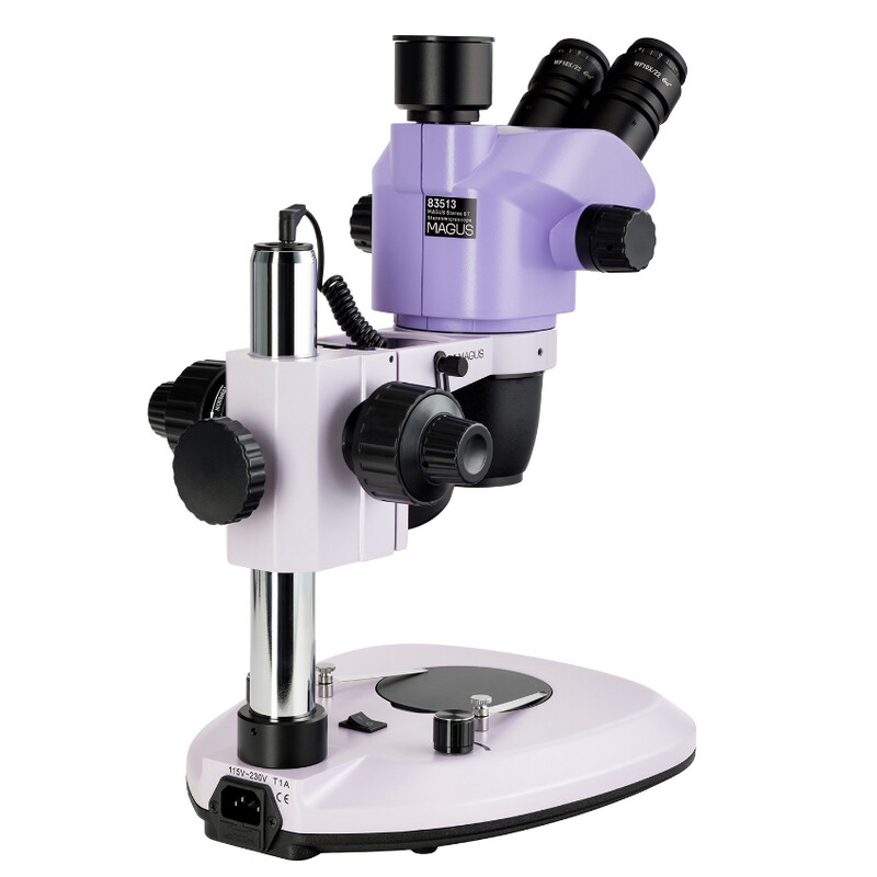 MAGUS Zoom-stereomikroskop 8T 6.5x-55x trino Greenough 3W LED