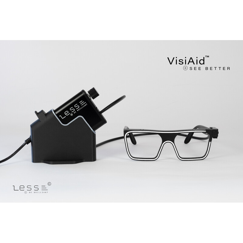 LESS Lupp VisiAid, upplysta glasögon, komplett set, bord & Mobile