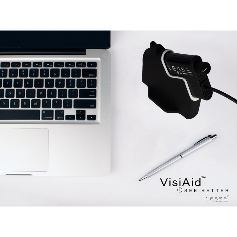 LESS Lupp VisiAid, upplysta glasögon, komplett set, bord & Mobile