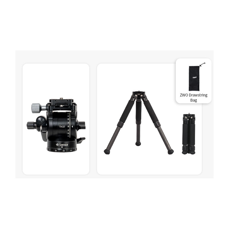 ZWO Kolfiber-trebensstativ TC20+TH10 Seestar Smart Telescope