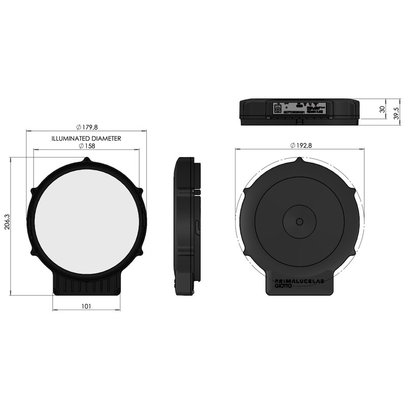 PrimaLuceLab Flatfield-mask GIOTTO Flat Field Generator Celestron Origin