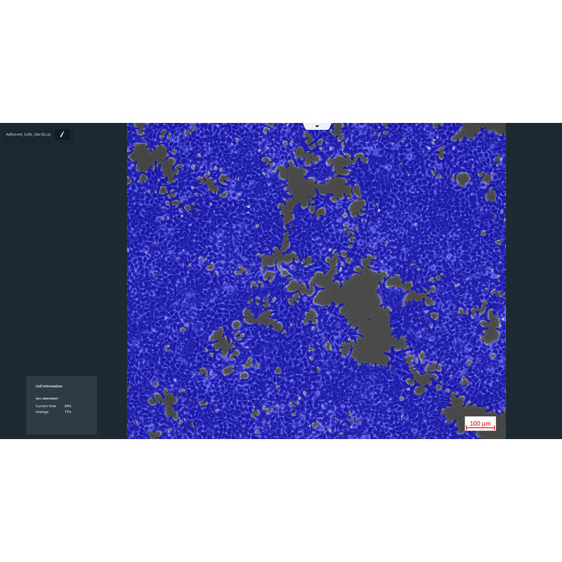 ZEISS programvara Labscope-modul AI Cell Confluency DLic