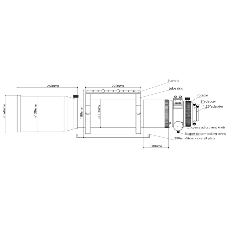 Askar Apokromatisk refraktor AP 120/840 Triplet OTA