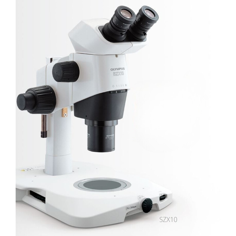 Evident Olympus Zoom-stereomikroskop SZX10, bino, 10:1, 6,3-63x, 81 mm, SZX2-ILLTQ LED
