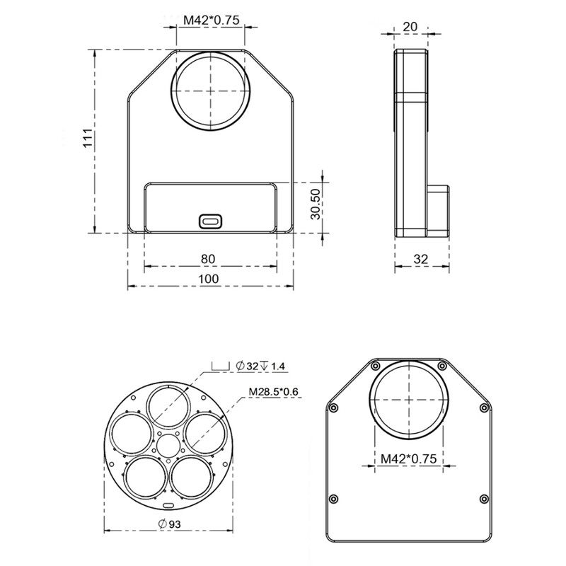 iOptron Filterhjul iEFW 5x 1,25"