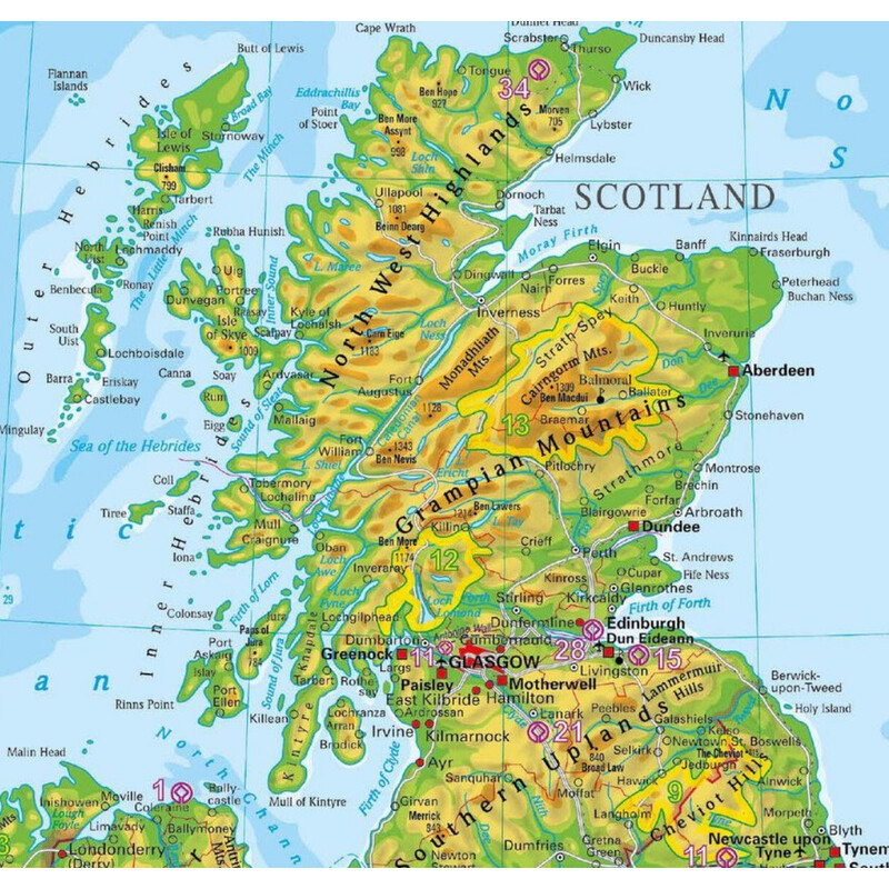 Stiefel Karta The British Isles and Ireland (68 x 98 cm)