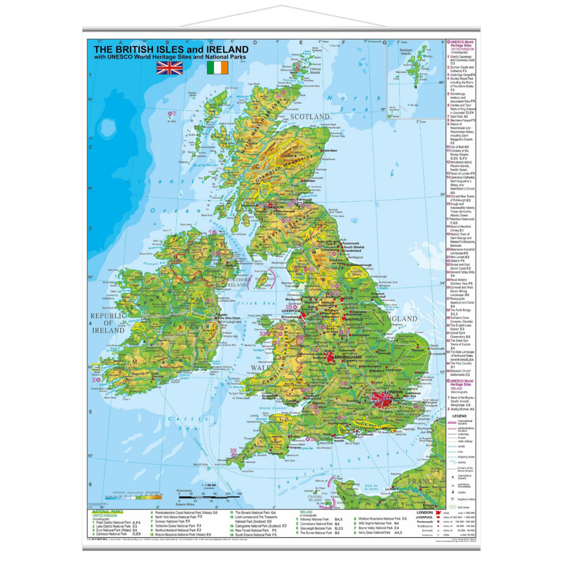 Stiefel Karta The British Isles and Ireland (68 x 98 cm)