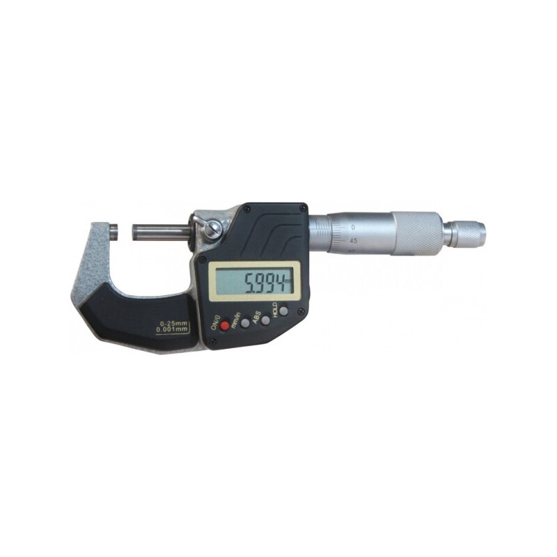 (SP) 25 mm digital skruvmått med spärr, 0,001 mm, DIN 863 – Metav IndustryLine