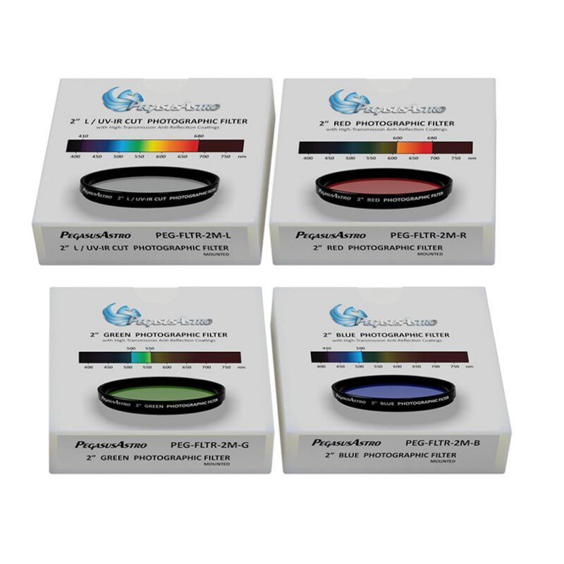PegasusAstro Filterhjul Indigo + filter LRGB 2"