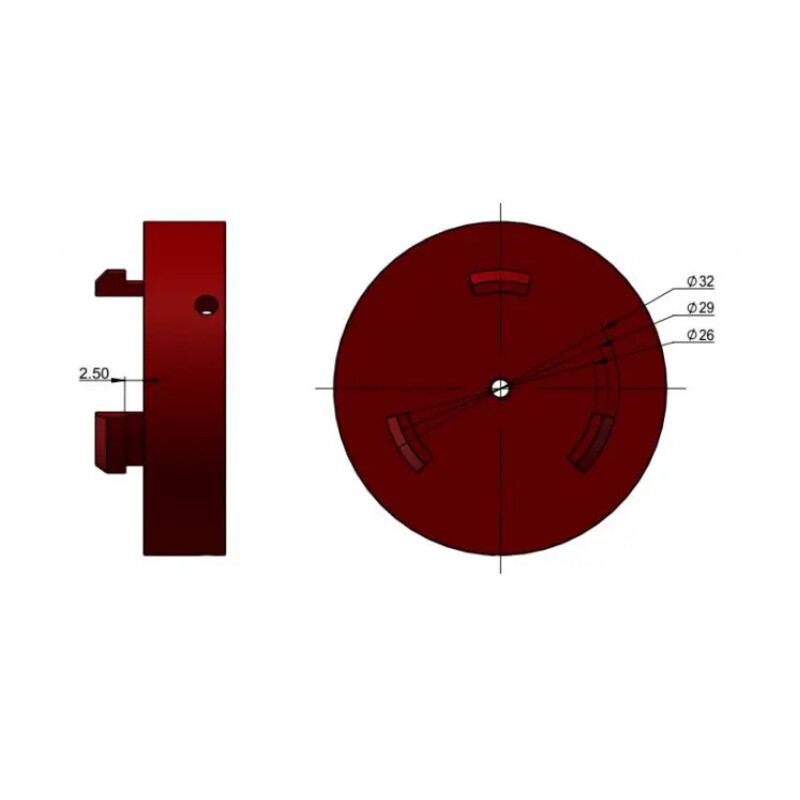 QHY PoleMaster monteringsadapter Vixen SXD, SXW, SX2, SXD2